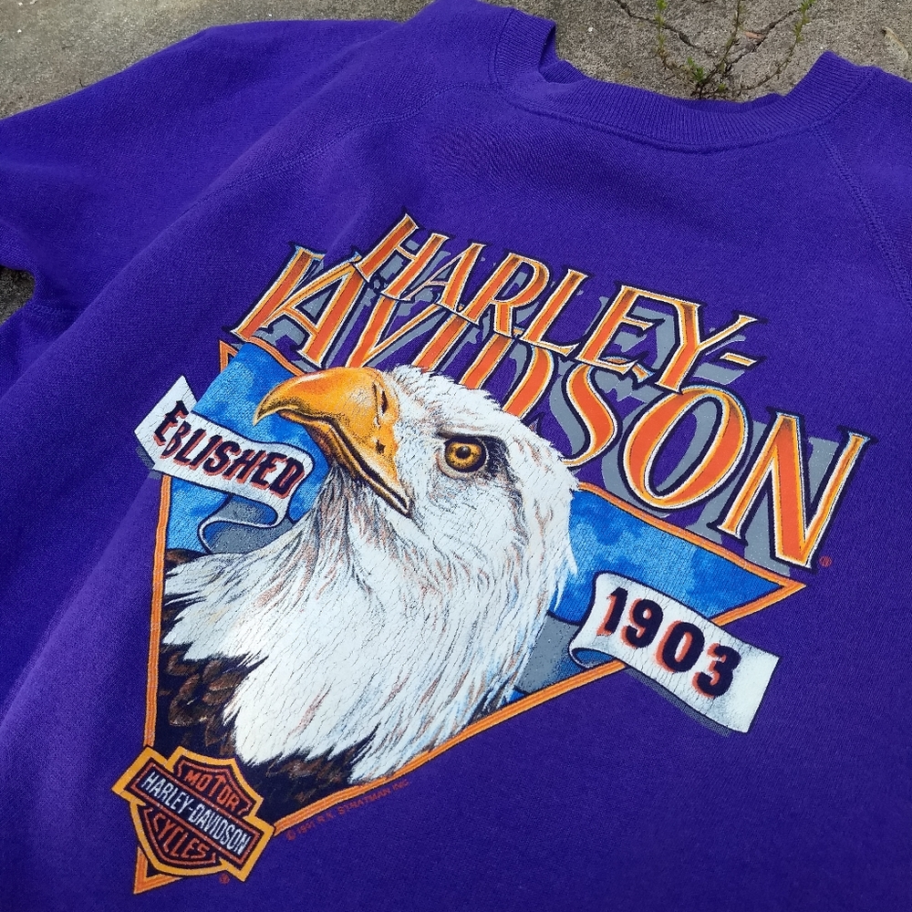'SOLD💥91 Harley Davidson LA crewneck